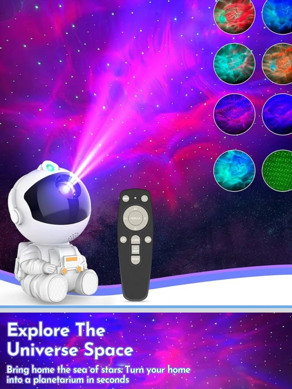 Astronaut Galaxy Projector for Bedroom Decor - Picture 1 of 11